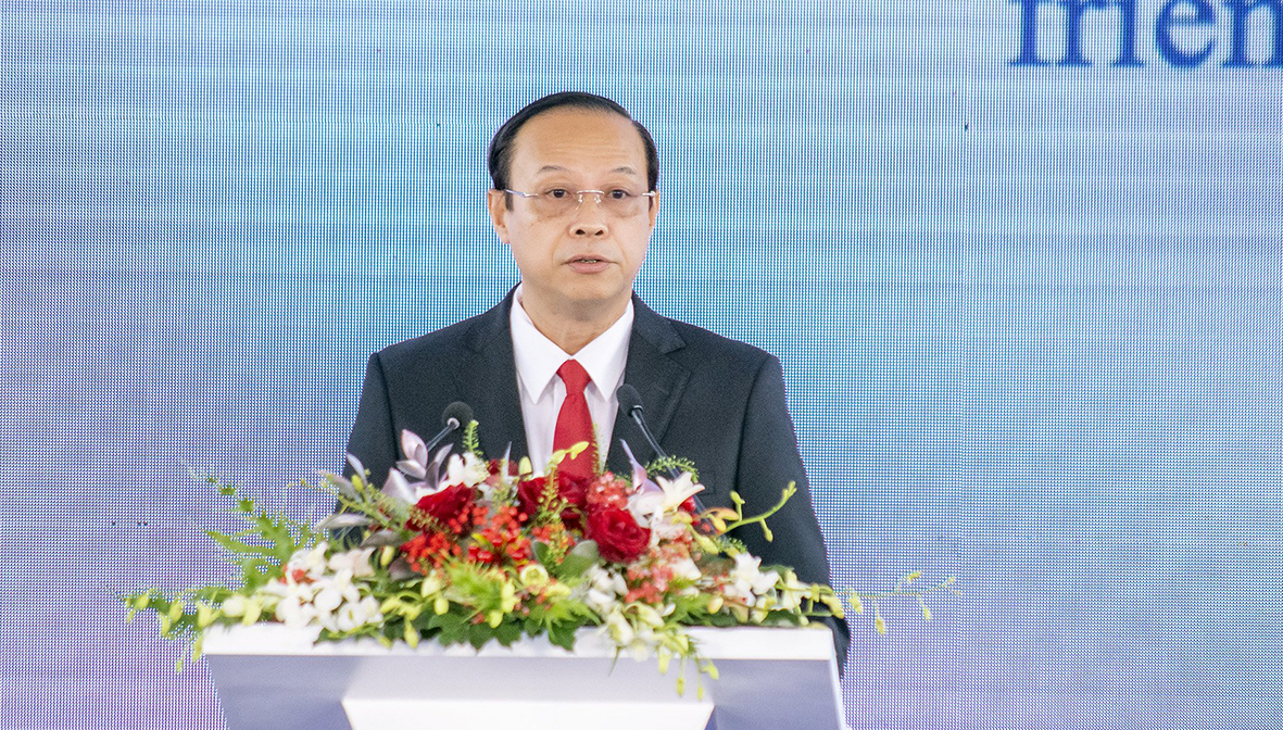 Ông Nguyễn Văn Thọ, Chủ tịch UBND tỉnh phát biểu tại buổi lễ.