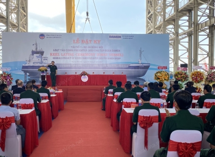 Lễ Đặt Ky - Tàu Số 1, Dự Án Đóng Mới Loạt Tàu Combi Freighter 3850 Cho Tập Đoàn Damen