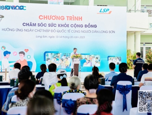 Chương trình khám sức khỏe cộng đồng hưởng ứng ngày chữ thập đỏ Quốc tế cho 1000 người dân tại xã Long Sơn, lần thứ 9 năm 2023.
