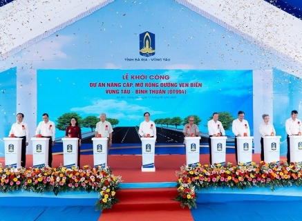 Khởi công dự án Nâng cấp, mở rộng đường ven biển Vũng Tàu-Bình Thuận