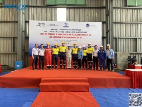 Lễ Khởi Công Chế Tạo Thiết Bị Cố Định An Toàn Và Chế Tạo Bản Lề Trục Xoay Lên Giữa Công Ty Hải Long Offshore Wind Power Và Công Ty Ba Son