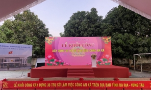 LỄ KHỞI CÔNG XÂY DỰNG 36 TRỤ SỞ LÀM VIỆC CÔNG AN XÃ - TỈNH BÀ RỊA VŨNG TÀU