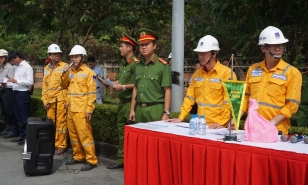 Lễ diễn tập Phương án Chữa cháy cứu nạn cứu hộ năm 2020 tại Công ty Cổ Phần China Steel & Nippon Steel Việt Nam