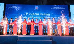 LỄ KHÁNH THÀNH DÂY CHUYỀN SẢN XUẤT ĐÁ NUNG KẾT VÀ GẮN BIỂN CÔNG TRÌNH CHÀO MỪNG LỄ KỶ NIỆM 65 NĂM NGÀY TRUYỀN THỐNG NGÀNH XÂY DỰNG VIỆT NAM