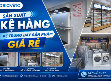 SẢN XUẤT KỆ HÀNG, KỆ TRƯNG BÀY SẢN PHẨM, TRANG TRÍ NỘI THẤT SHOWROOM GIÁ RẺ