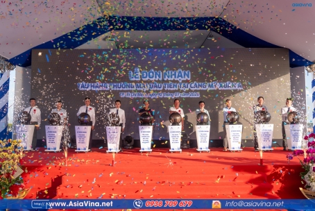 Asia Vina đồng hành tổ chức thành công Lễ đón nhận tàu hàng thương mại đầu tiên tại Cảng Mỹ Xuân A