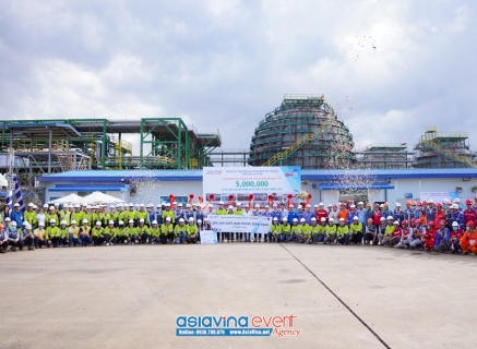 LỄ CHÀO MỪNG 5 TRIỆU GIỜ LÀM VIỆC AN TOÀN CỦA POSCO E & C TẠI DỰ ÁN  LSP, GÓI THẦU A2 - NHÀ MÁY OLEFINS