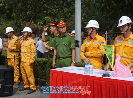 LỄ DIỄN TẬP PHƯƠNG ÁN CHỮA CHÁY CỨU NẠN CỨU HỘ NĂM 2020 TẠI CÔNG TY CỔ PHẦN CHINA STEEL & NIPPON STEEL VIỆT NAM