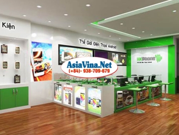 Thi công showroom HKPhone