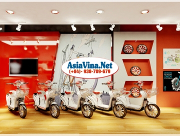 Thi công showroom xe đạp Ambike