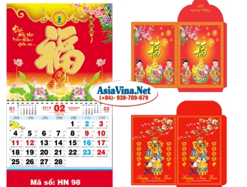 In Lịch tết-Bao lì xì